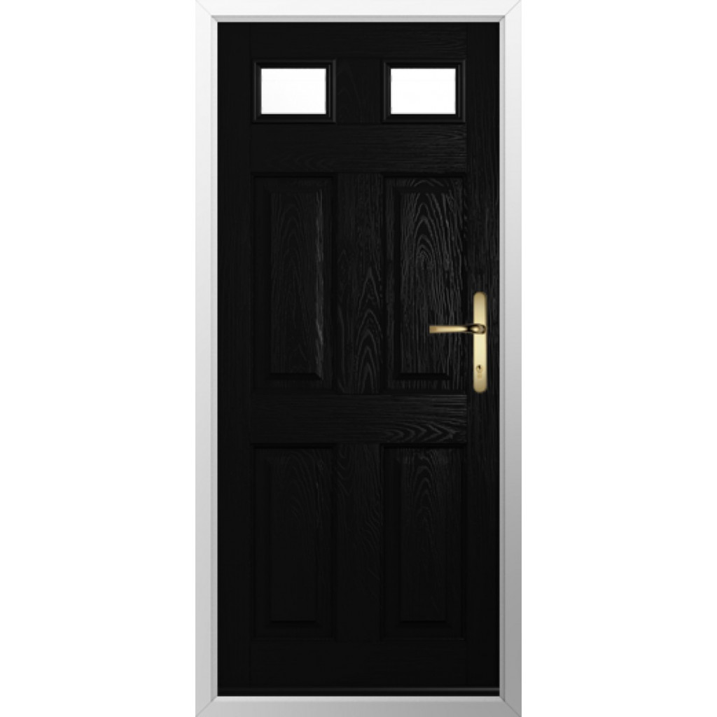 Solidor Tenby 2 Composite Traditional Door In Black Image