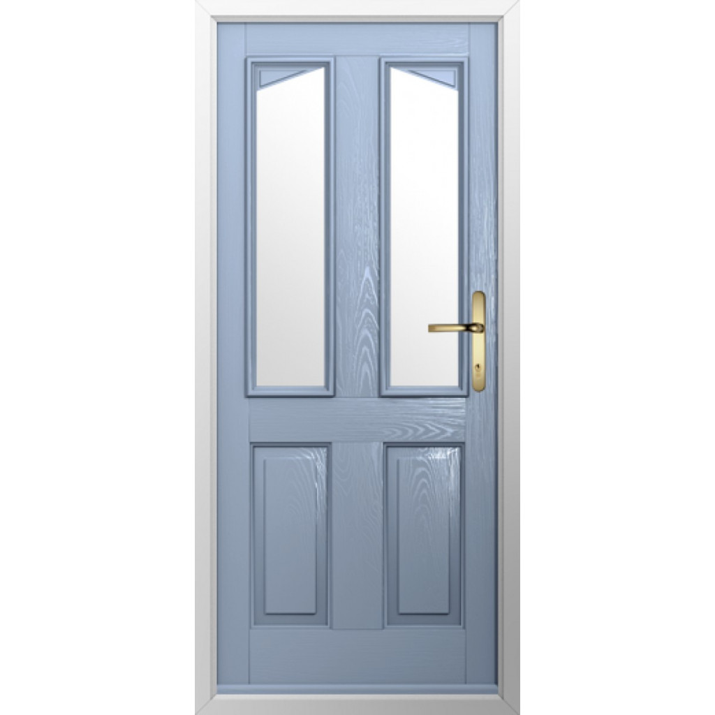 Solidor Harlech 2 Composite Traditional Door In Duck Egg Blue Image