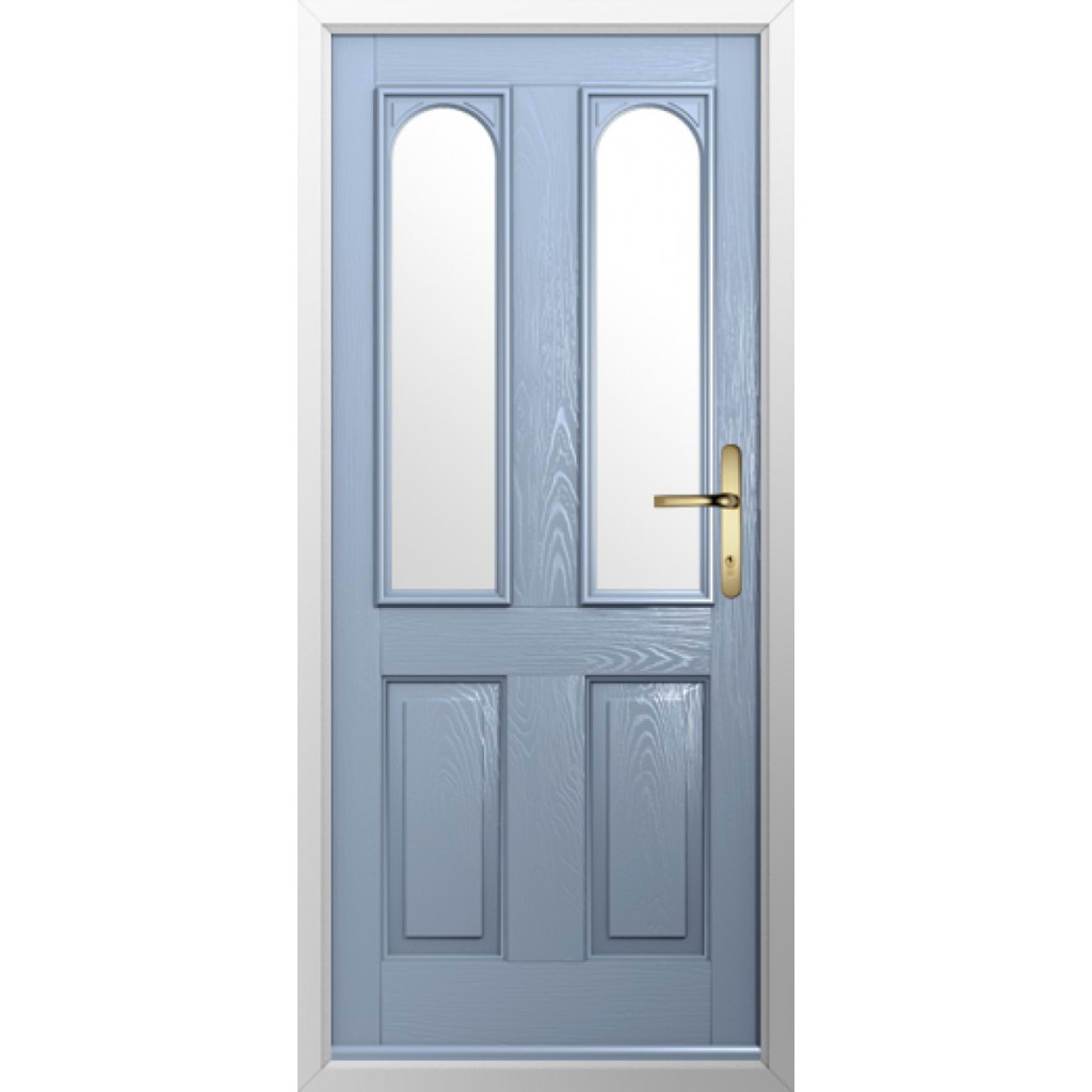 Solidor Nottingham 2 Composite Traditional Door In Duck Egg Blue Image