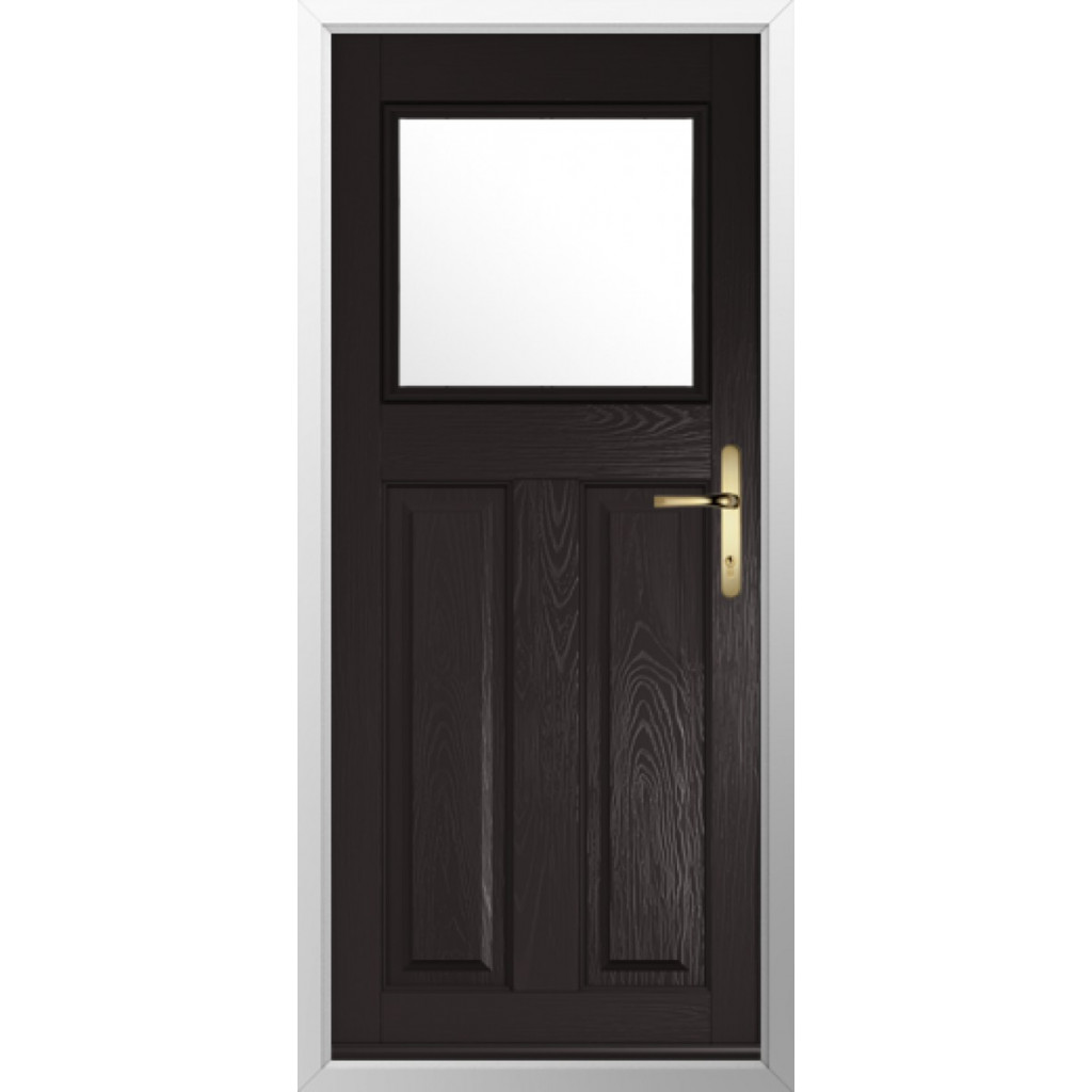 Solidor Sterling Composite Traditional Door In Schwarz Braun Image