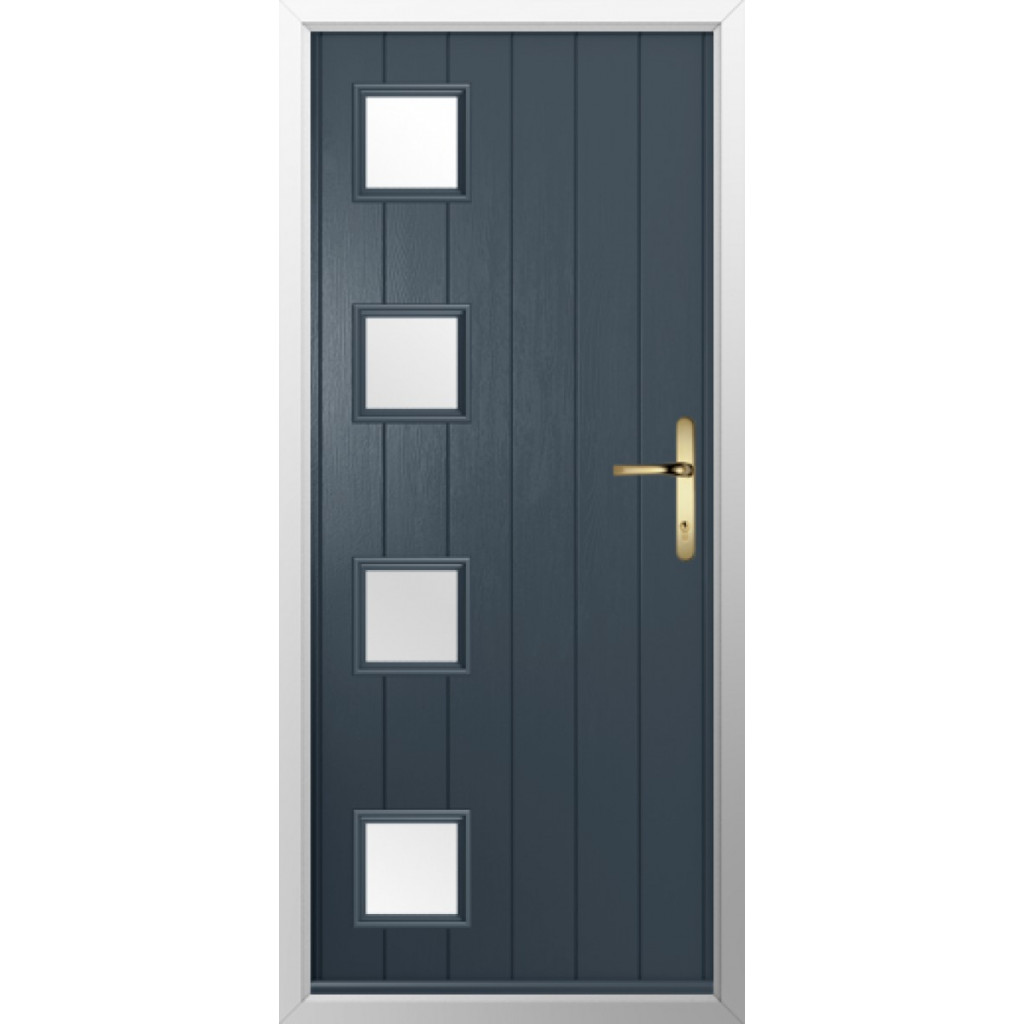 Solidor Milano Composite Contemporary Door In Anthracite Grey Image