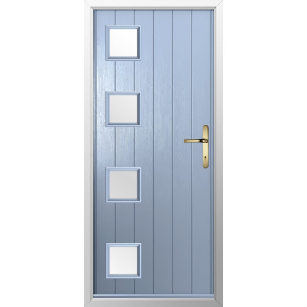 Solidor Milano Composite Contemporary Door In Duck Egg Blue Image