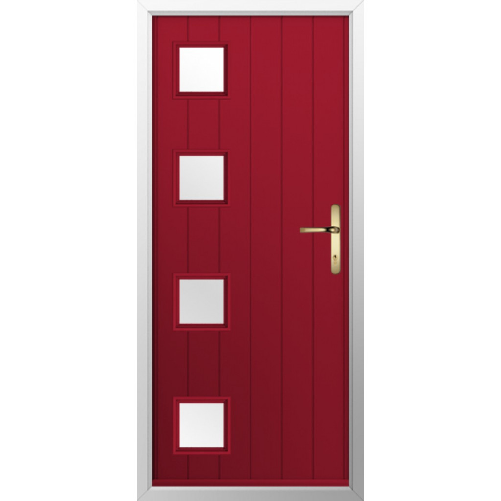 Solidor Milano Composite Contemporary Door In Ruby Red Image