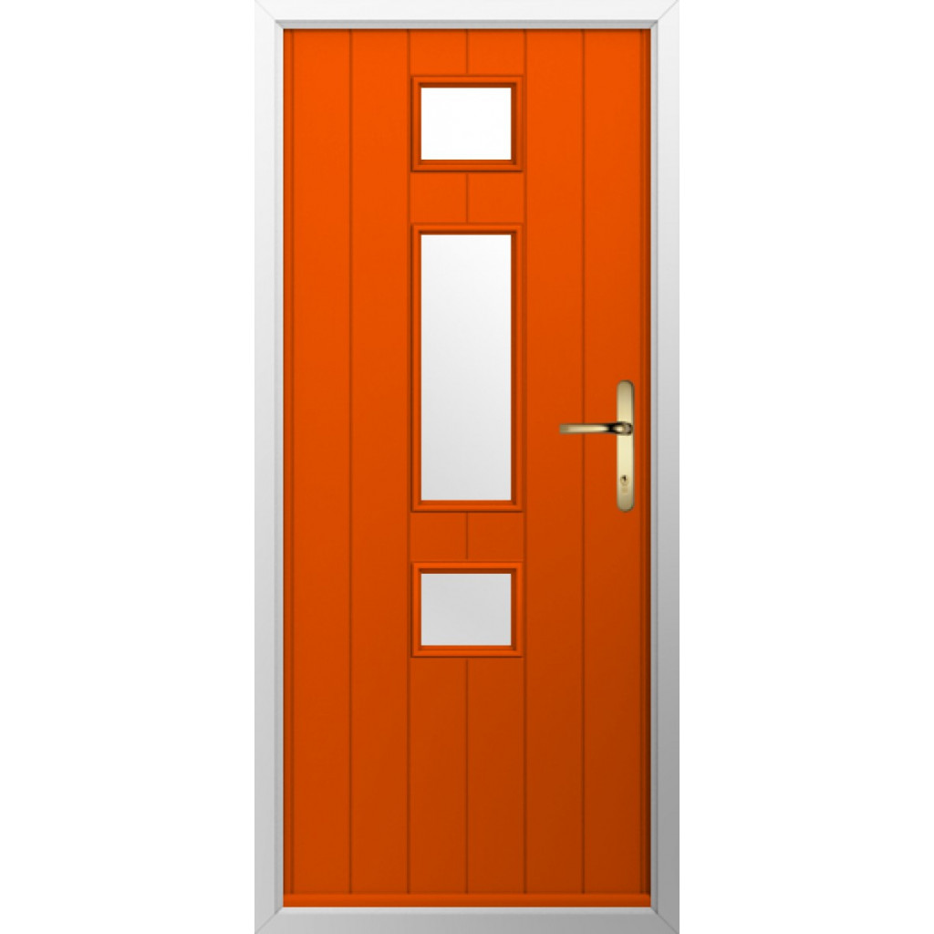 Solidor Genoa Composite Contemporary Door In Tangerine Image