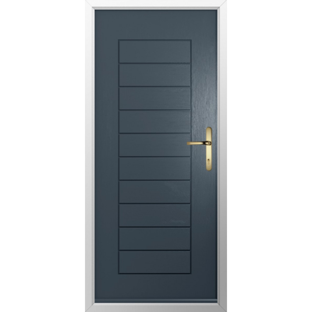 Solidor Palermo Solid Composite Contemporary Door In Anthracite Grey Image