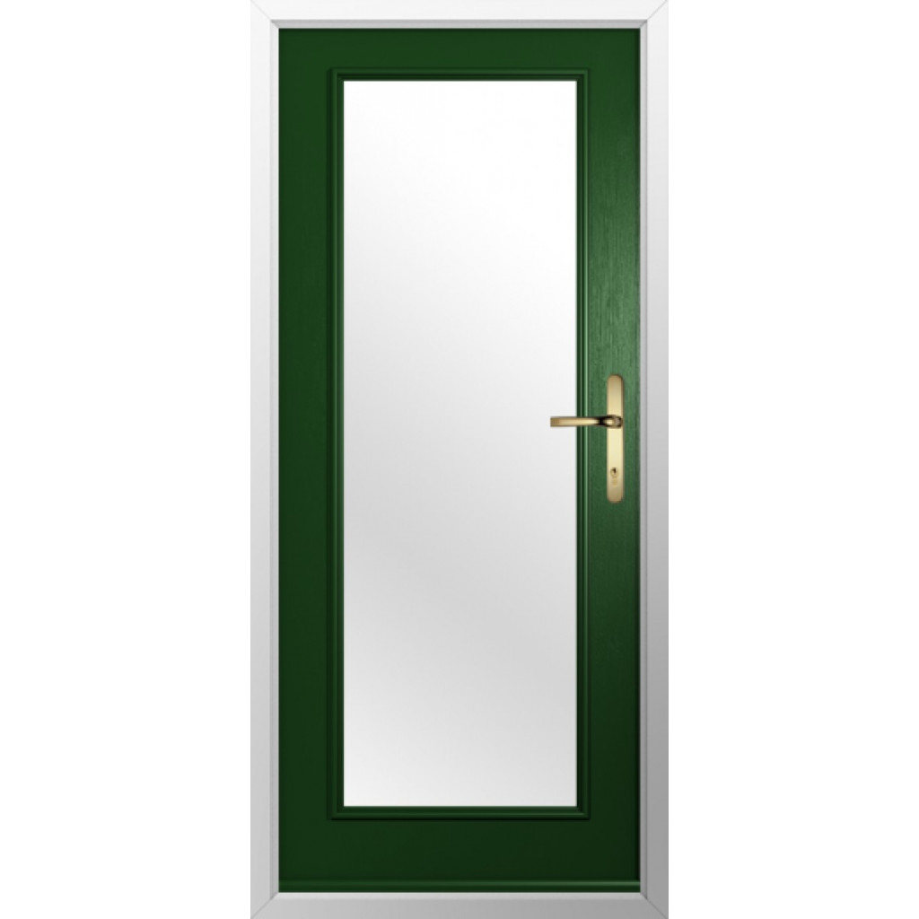 Solidor Palermo Full Glazed Composite Contemporary Door In Green Image