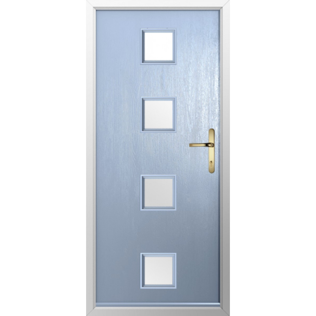Solidor Parma Composite Contemporary Door In Duck Egg Blue Image