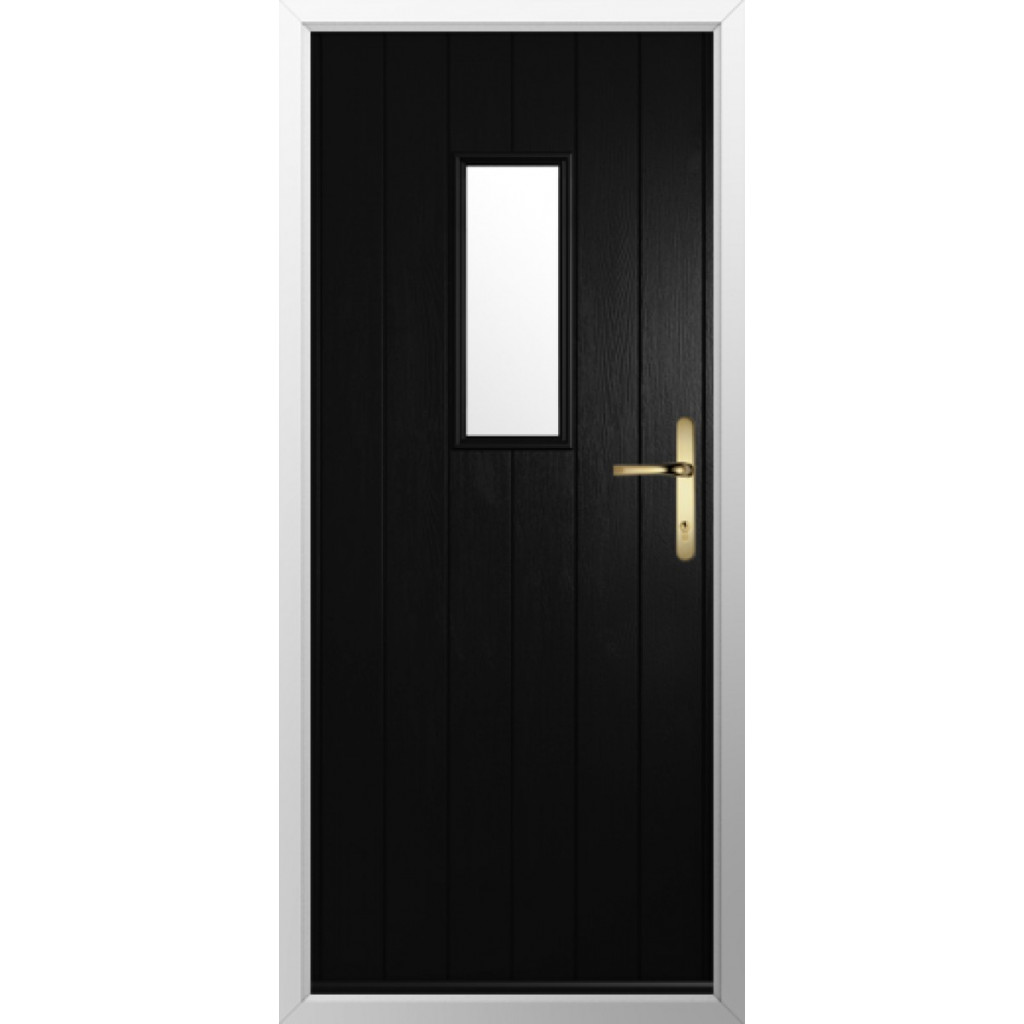 Solidor Ancona Composite Contemporary Door In Black Image