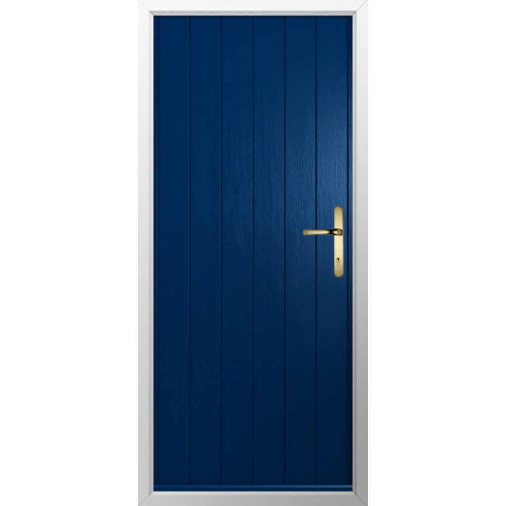 Solidor Ancona Solid Composite Contemporary Door In Blue Image