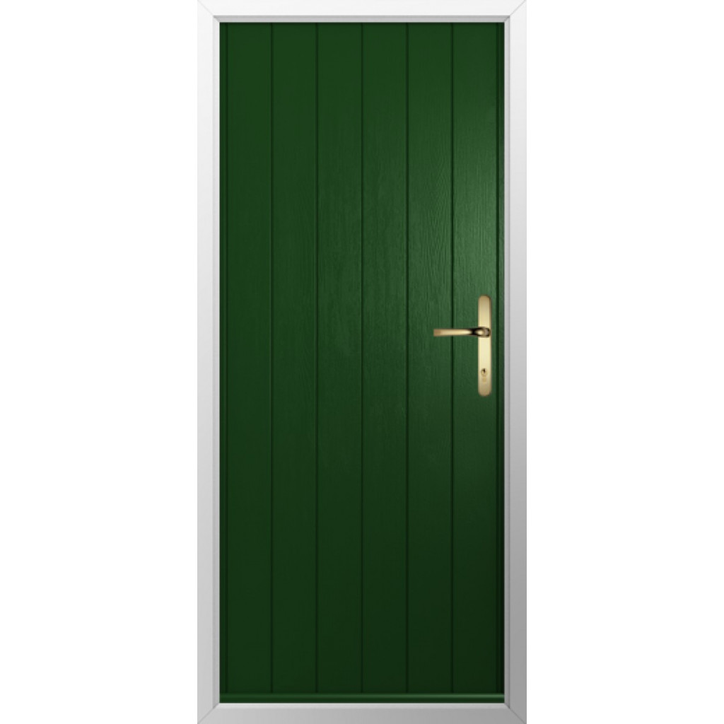 Solidor Ancona Solid Composite Contemporary Door In Green Image