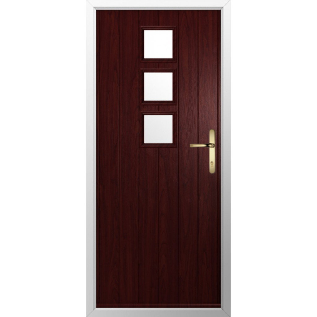 Solidor Naples Composite Contemporary Door In Rosewood Image