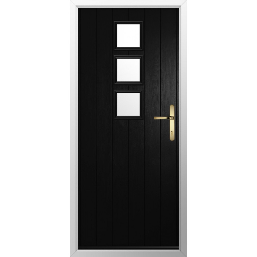 Solidor Naples Composite Contemporary Door In Black Image