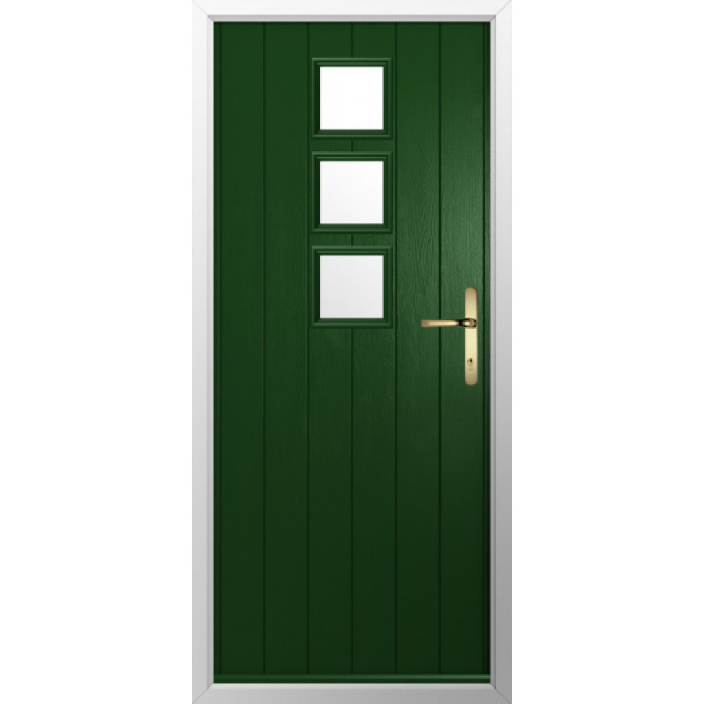 Solidor Naples Composite Contemporary Door In Green Image