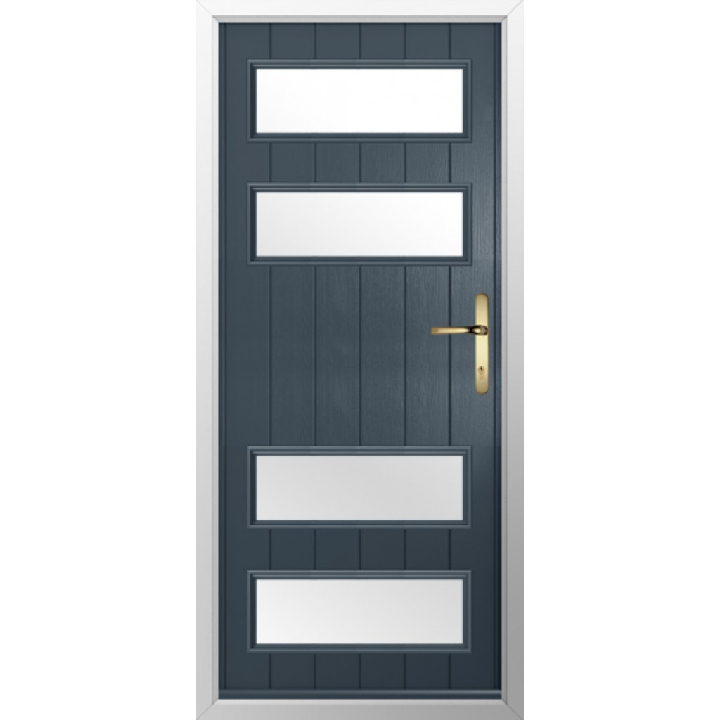 Solidor Sorrento Composite Contemporary Door In Anthracite Grey Image