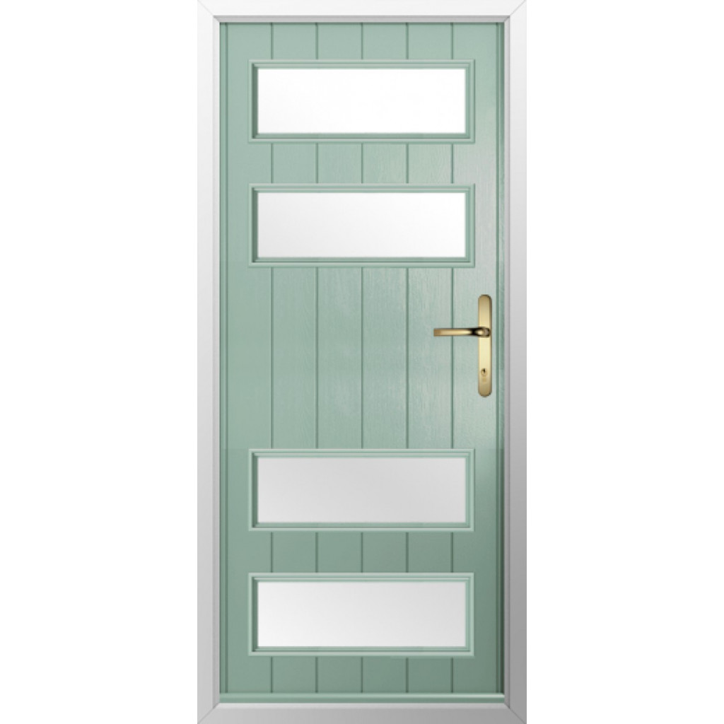 Solidor Sorrento Composite Contemporary Door In Chartwell Green Image
