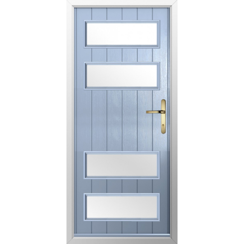 Solidor Sorrento Composite Contemporary Door In Duck Egg Blue Image
