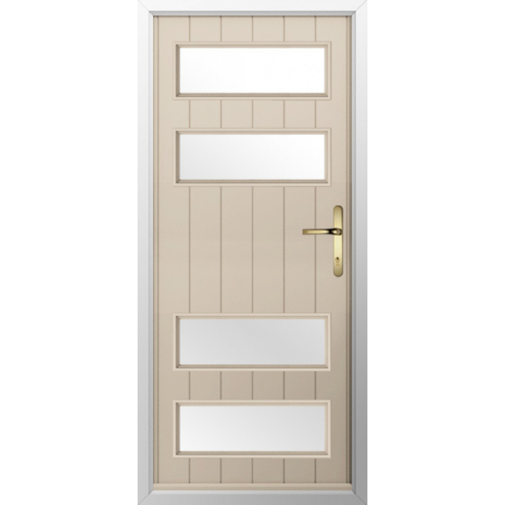 Solidor Sorrento Composite Contemporary Door In Cream Image