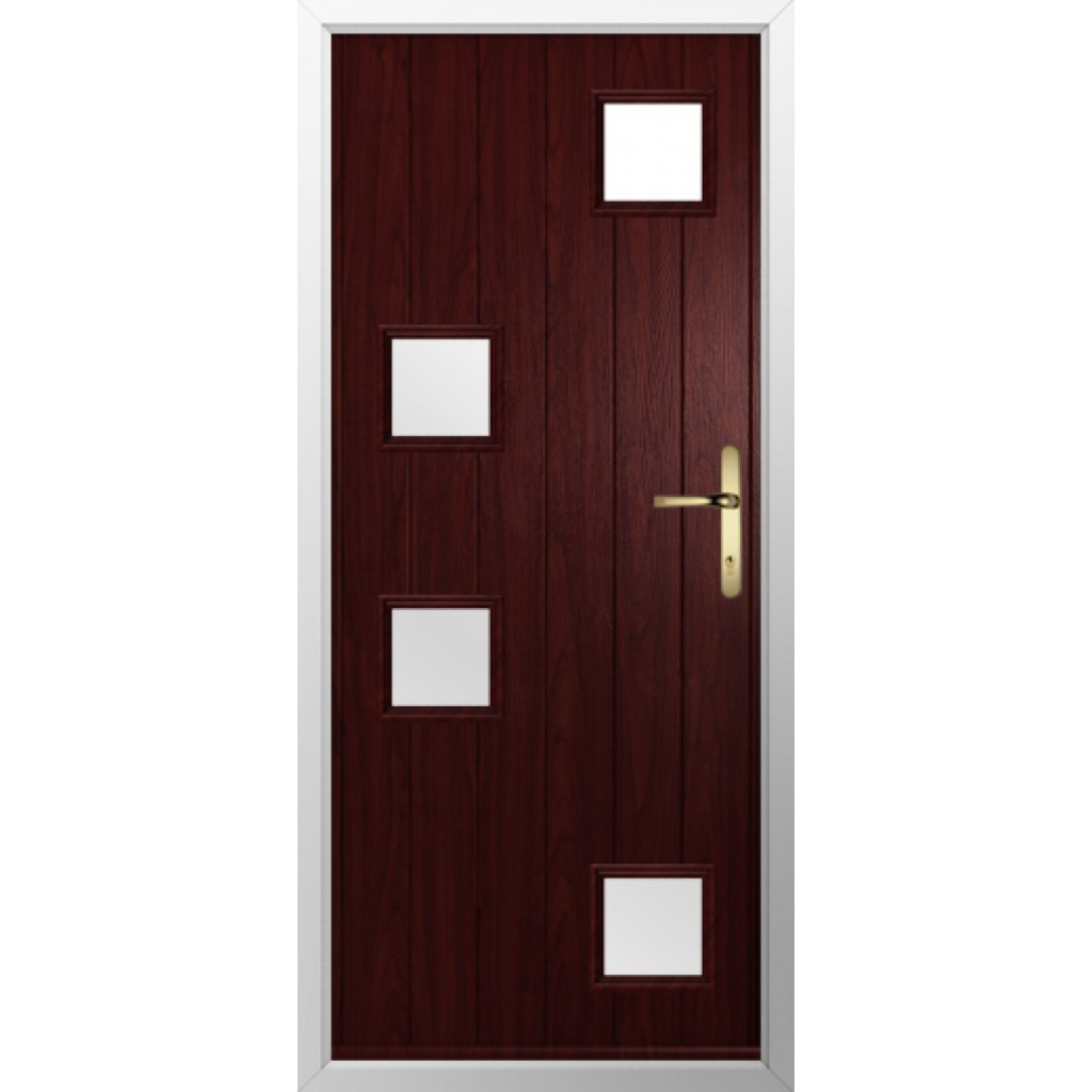 Solidor Modena Composite Contemporary Door In Rosewood Image