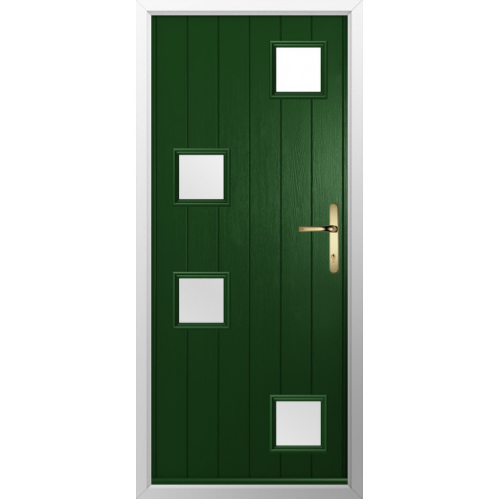 Solidor Modena Composite Contemporary Door In Green Image