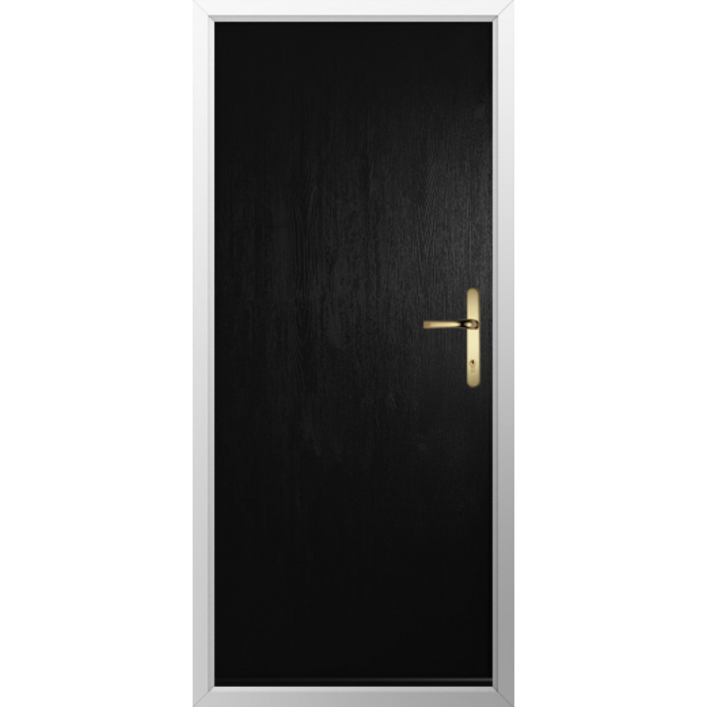 Solidor Verona Solid Composite Contemporary Door In Black Image
