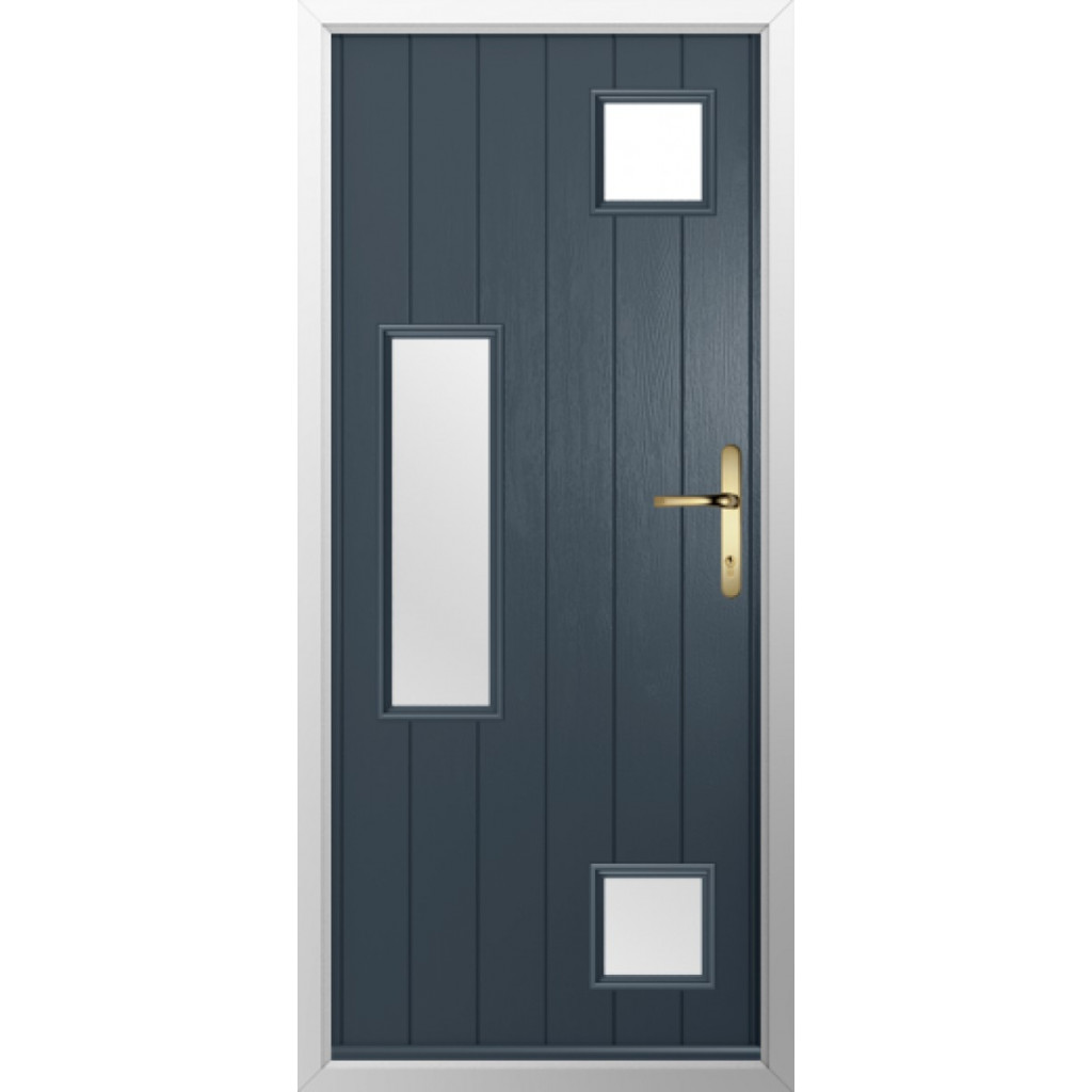 Solidor Messina Composite Contemporary Door In Anthracite Grey Image