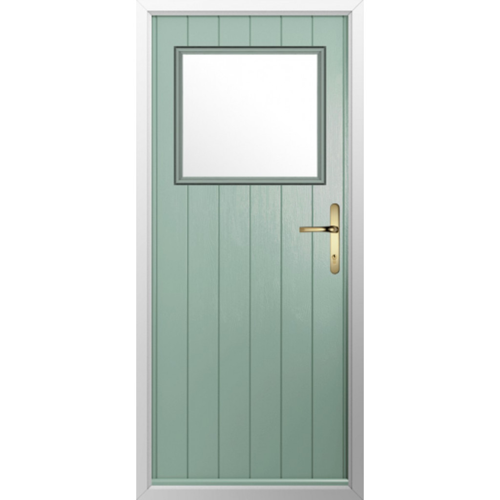 Solidor Trieste Composite Contemporary Door In Chartwell Green Image