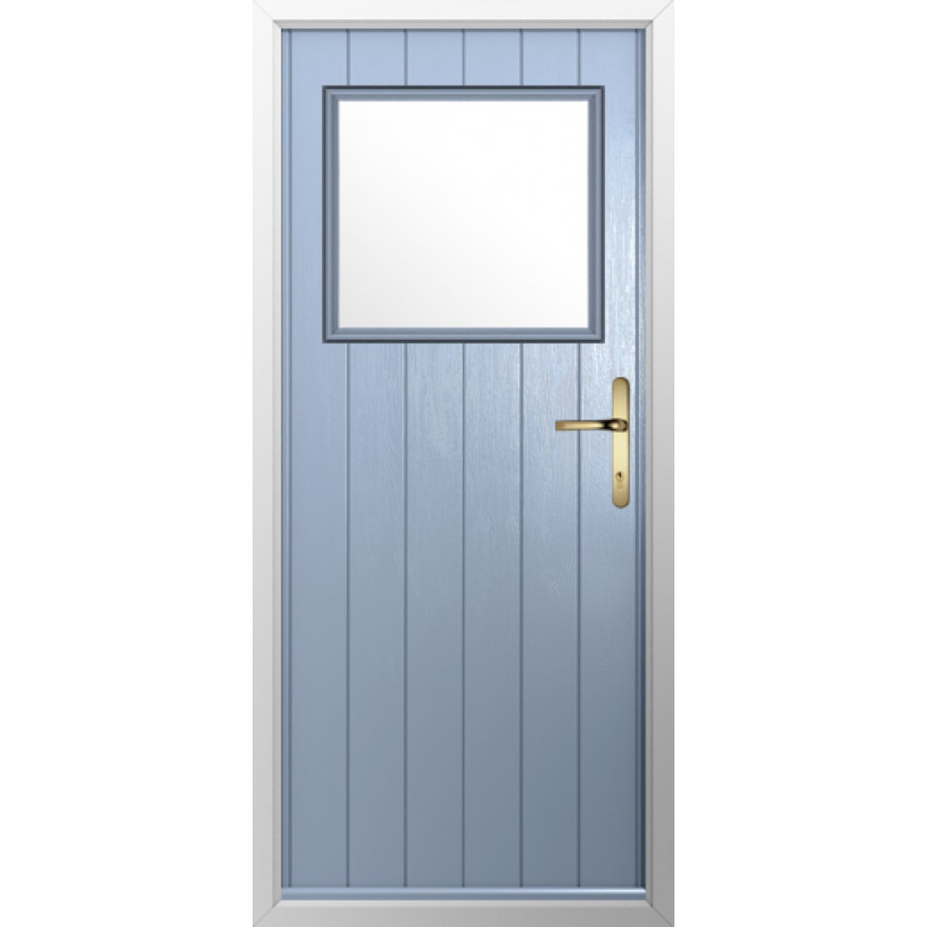 Solidor Trieste Composite Contemporary Door In Duck Egg Blue Image