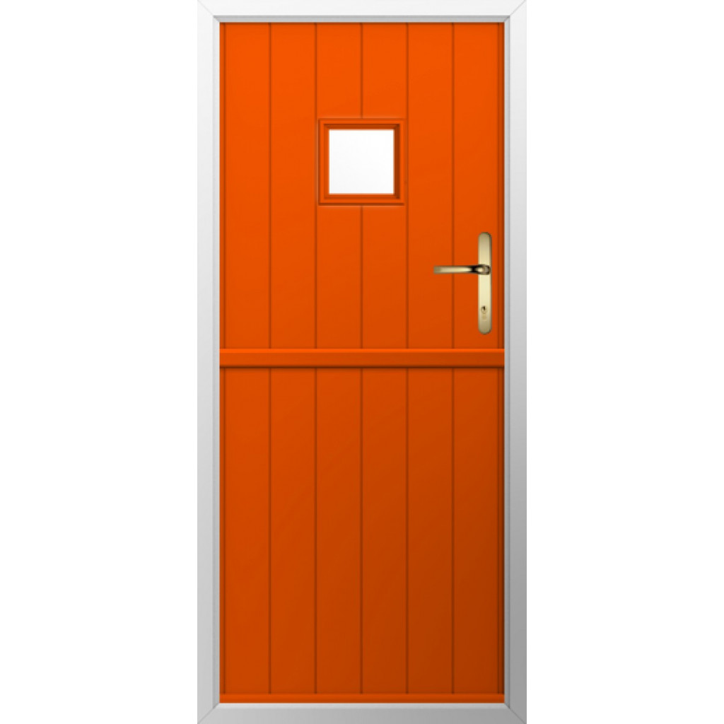 Solidor Flint Square Composite Stable Door In Tangerine Image