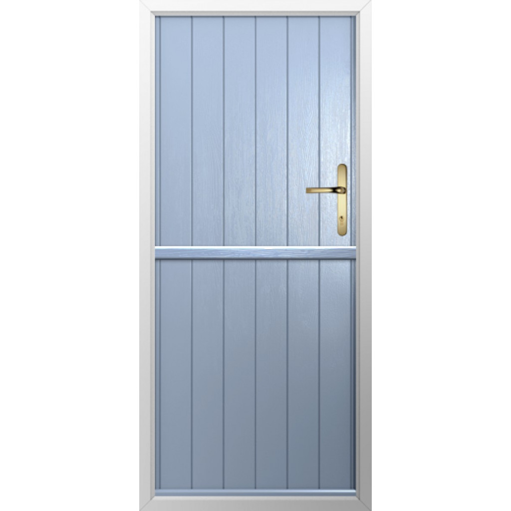 Solidor Flint Solid Composite Stable Door In Duck Egg Blue Image