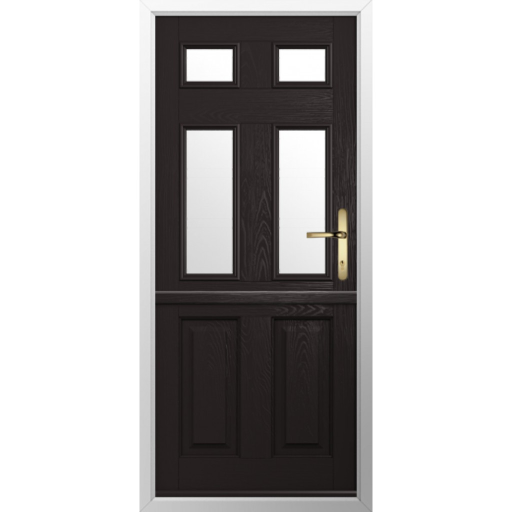 Solidor Tenby 4 Composite Stable Door In Schwarz Braun Image