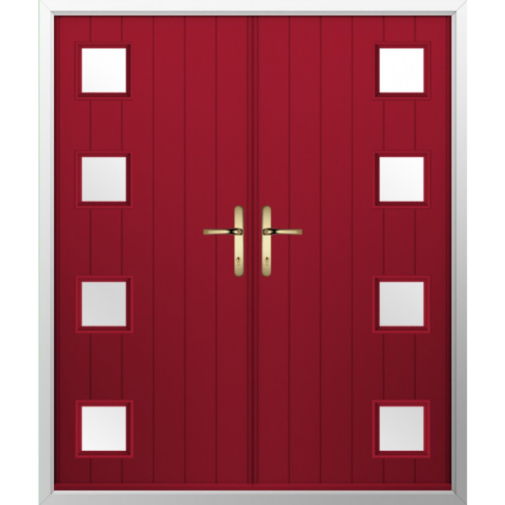 Solidor Milano Composite French Door In Ruby Red Image