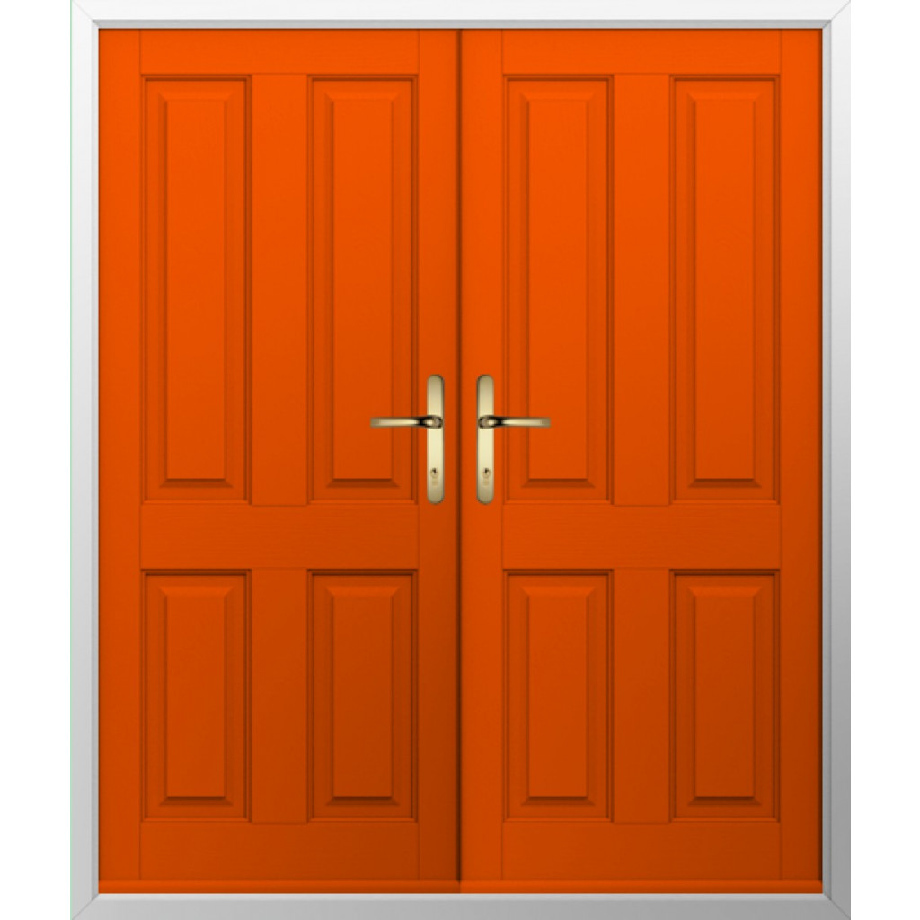 Solidor Ludlow Solid Composite French Door In Tangerine Image