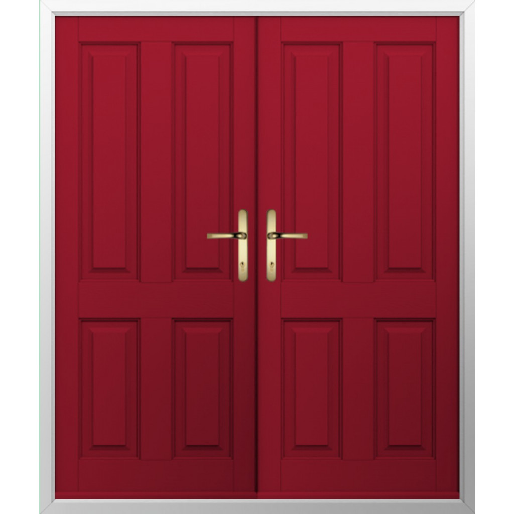 Solidor Ludlow Solid Composite French Door In Ruby Red Image