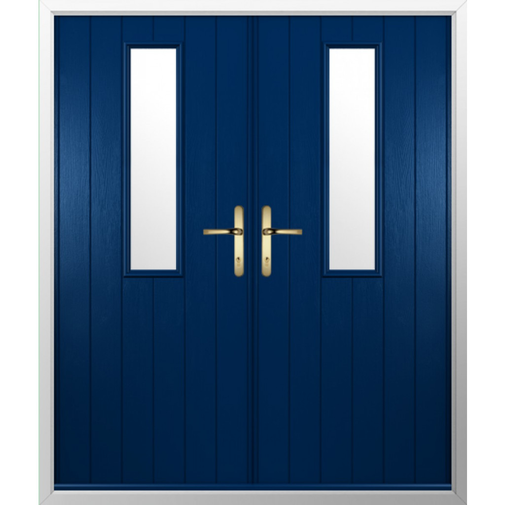 Solidor Flint 4 Composite French Door In Blue Image