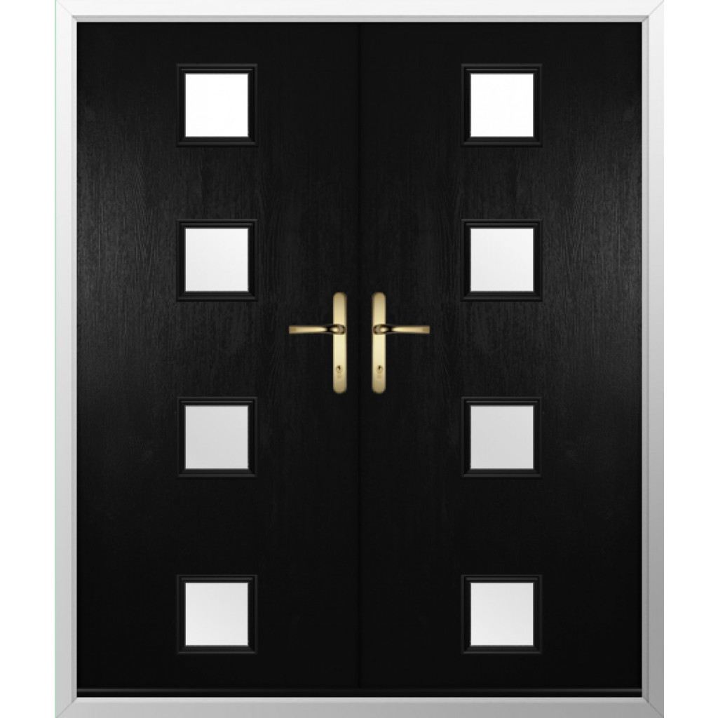 Solidor Parma Composite French Door In Black Image