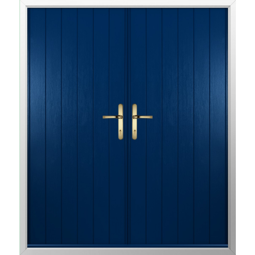 Solidor Flint Solid Composite French Door In Blue Image