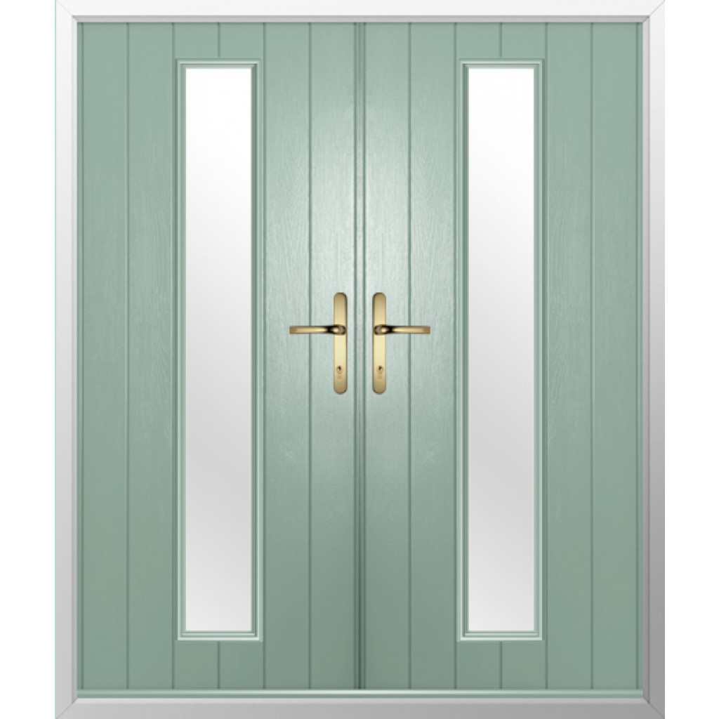 Solidor Amalfi Composite French Door In Chartwell Green Image