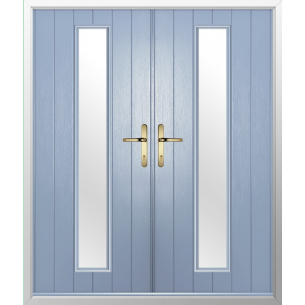 Solidor Amalfi Composite French Door In Duck Egg Blue Image