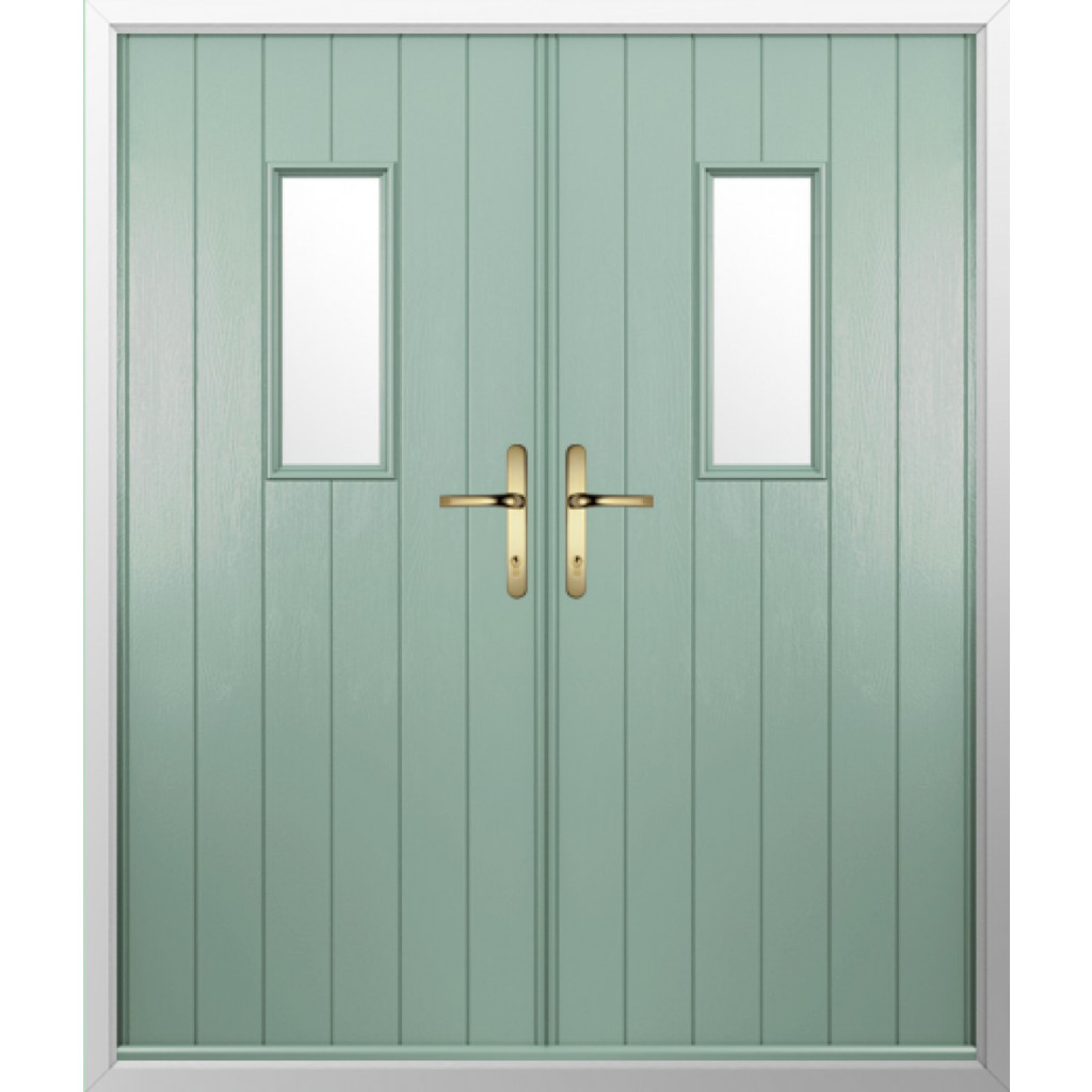Solidor Ancona Composite French Door In Chartwell Green Image