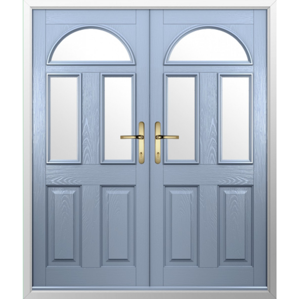 Solidor Conway 3 Composite French Door In Duck Egg Blue Image