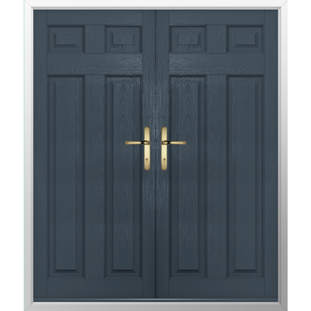 Solidor Berkley Solid Composite French Door In Anthracite Grey Image