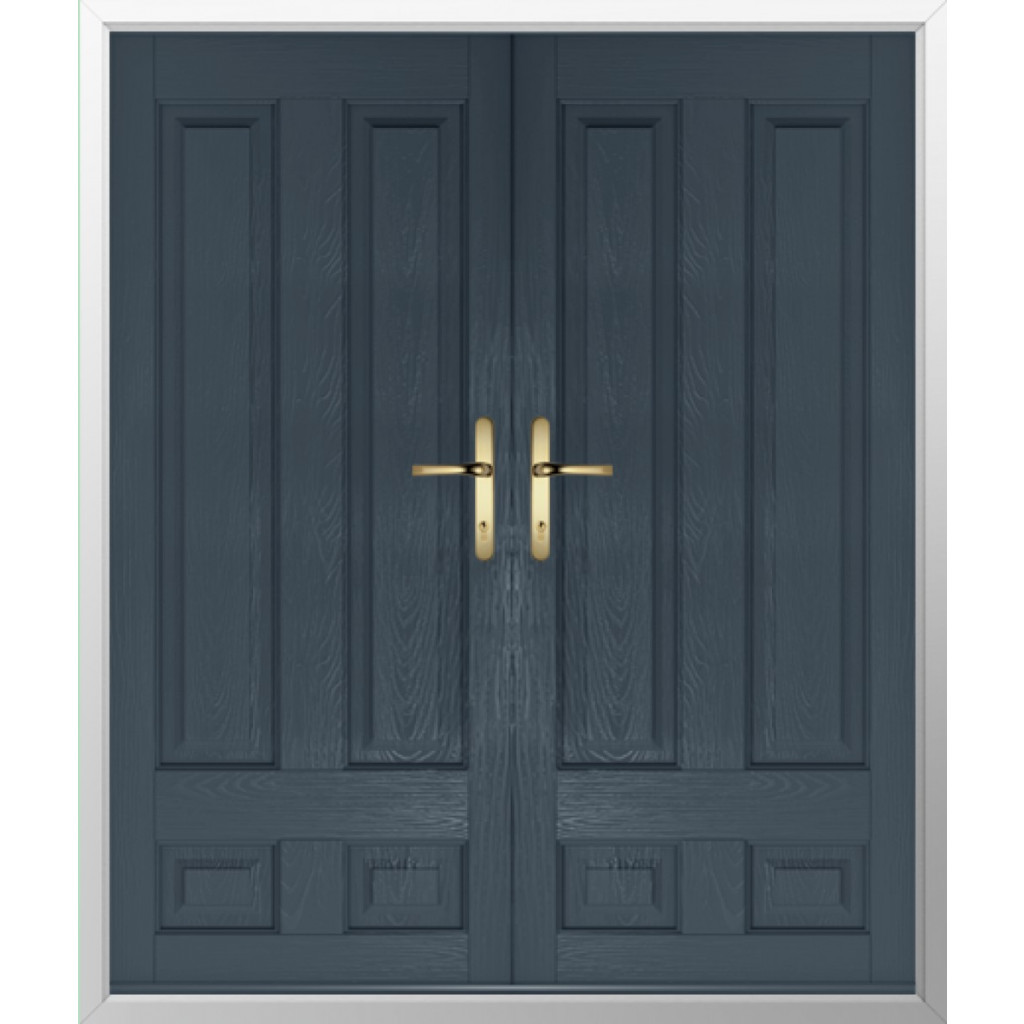 Solidor Edinburgh Solid Composite French Door In Anthracite Grey Image