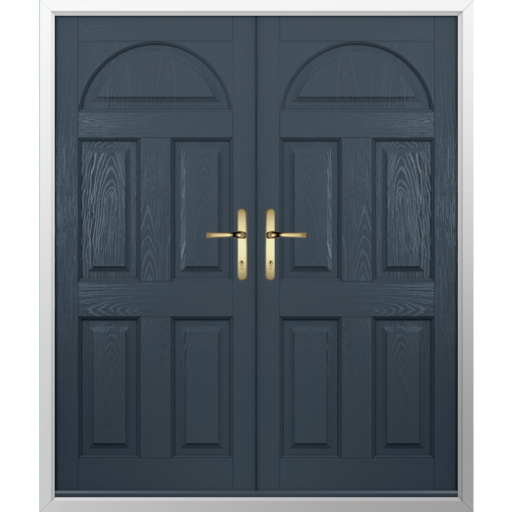 Solidor Conway Solid Composite French Door In Anthracite Grey Image