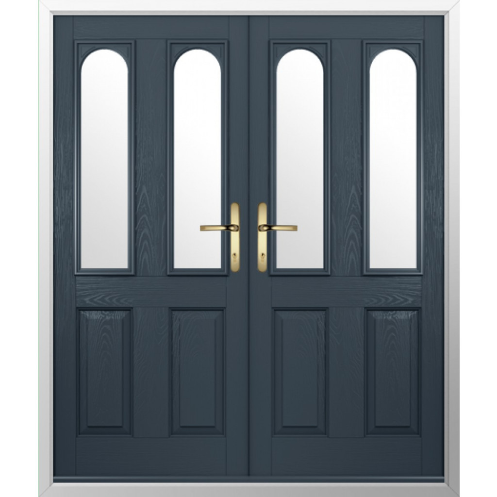Solidor Nottingham 2 Composite French Door In Anthracite Grey Image
