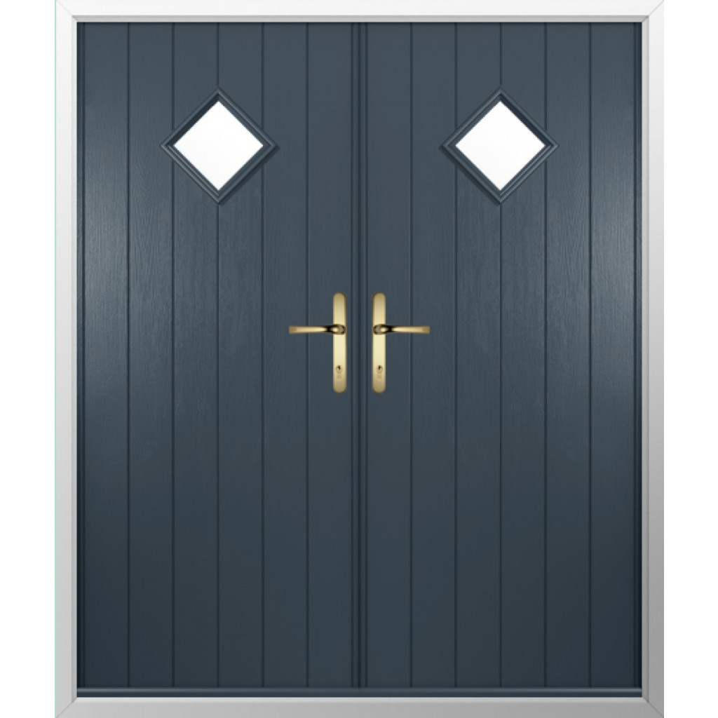 Solidor Bologna Composite French Door In Anthracite Grey Image