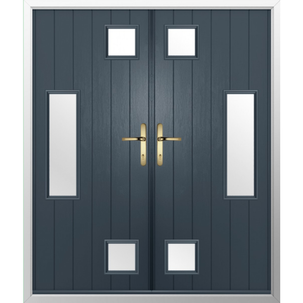 Solidor Messina Composite French Door In Anthracite Grey Image