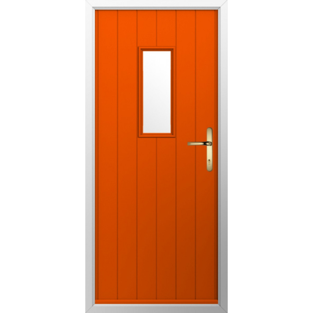 Solidor Flint 2 Composite Traditional Door In Tangerine Image