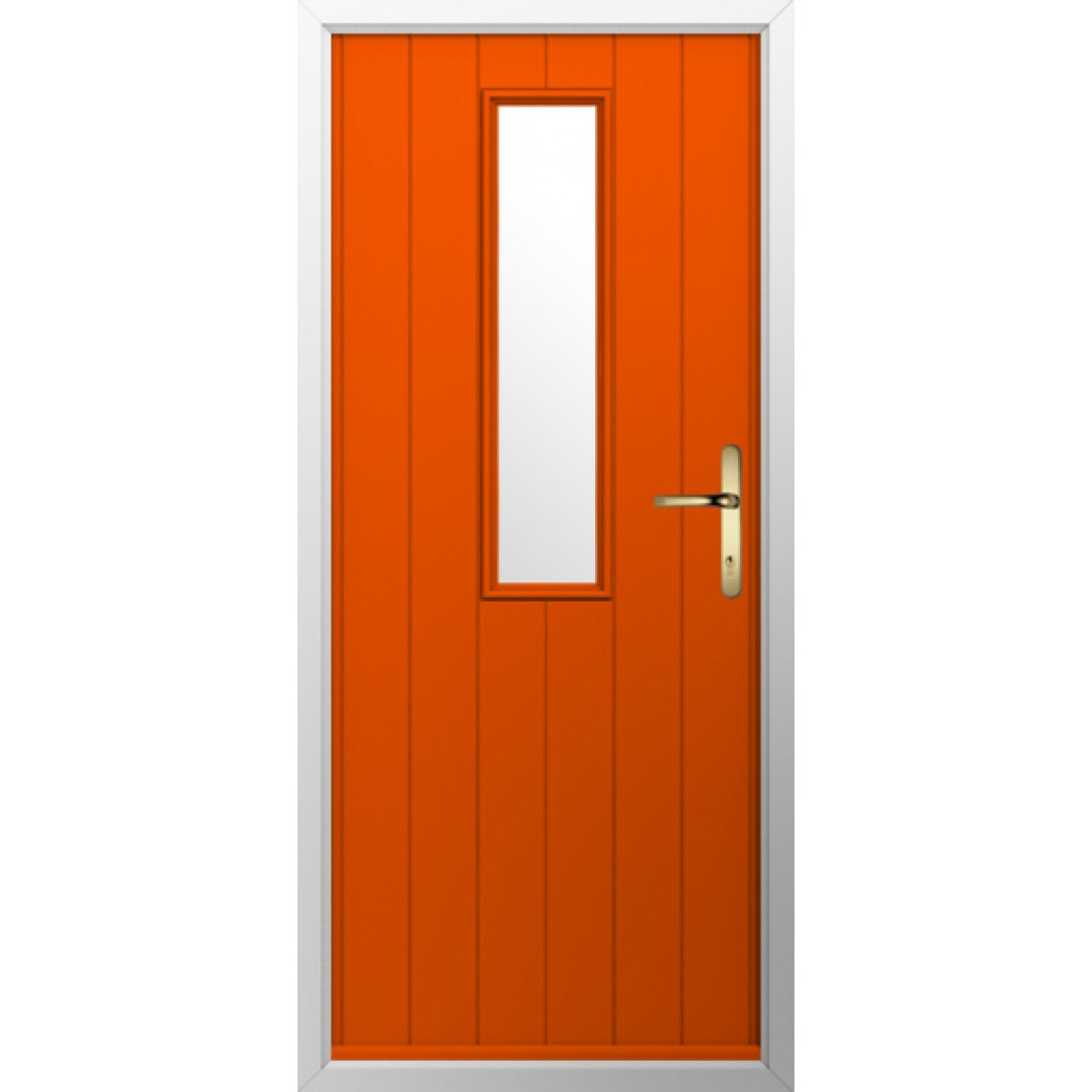 Solidor Flint 4 Composite Traditional Door In Tangerine Image