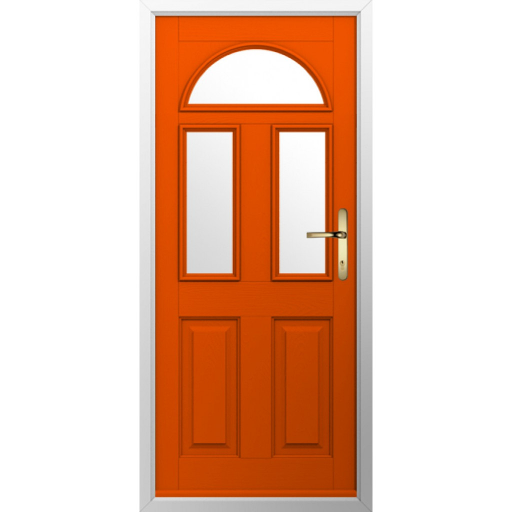 Solidor Conway 3 Composite Traditional Door In Tangerine Image
