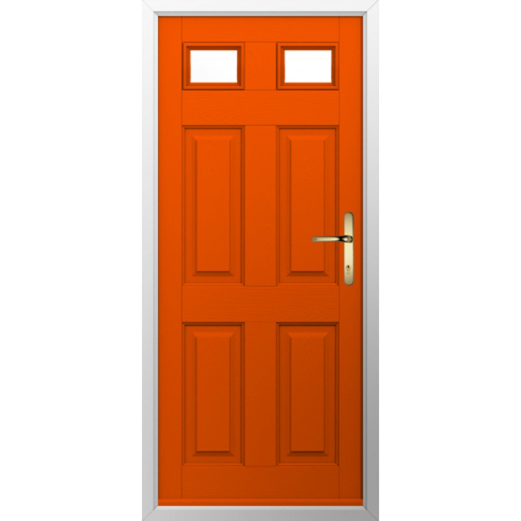 Solidor Tenby 2 Composite Traditional Door In Tangerine Image